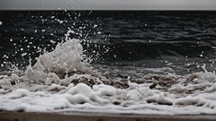 Sea foam Beaches waves water drops splashes