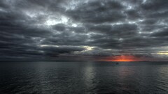 Sea gray clouds nature sky outdoors water