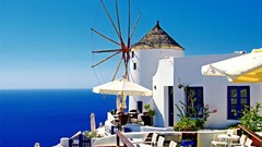 Sea Greece buildings