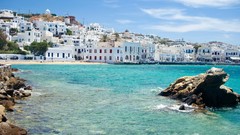 Sea Greece Seaside Beaches cityscapes Mykonos