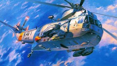 Sea Helicopters king Navy aviation transportation USA drawings 