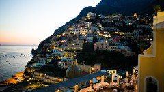 Sea light panorama Italy cities italia positano
