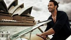 Sea Men Boats Sydney Actors Hugh Jackman driving buildings 