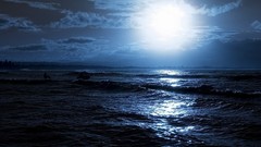 Sea moon moonlight