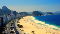 Sea nature Brazil Beaches cityscapes Copacabana