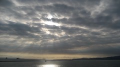 Sea nature clouds ships