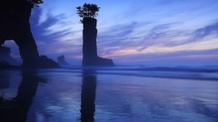Sea nature Japan reflections Fukushima rock formations