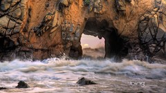 Sea nature ocean Rocky Beaches caves bing