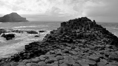 Sea nature rocks monochrome Giant's Causeway Ulster UNESCO 