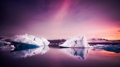 Sea nature snow water icebergs