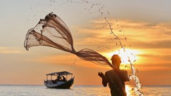 Sea nature sun Boats Indonesia fishermen splashes national 