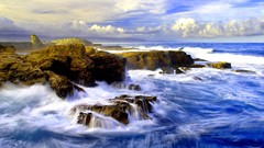 Sea nature water rocks upscaled