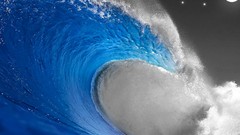 Sea night blue waves