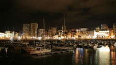 Sea night cityscapes