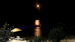 Sea night moon