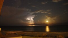 Sea night storm