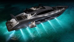 Sea night water ocean light ships Yachts vehicles 3D modeling