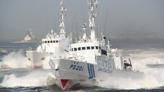 Sea ocean Japan ships Japanese vehicles coast guard