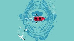 Sea ocean Monsters funny minimalistic