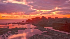 Sea ocean red spray web