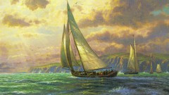 Sea ocean ships sailing artwork sailing ships sail ship 