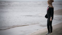 Sea ocean woman Beaches