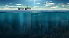 Sea ocean World Trade Center underwater post-apocalyptic