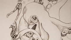 Sea octopus huge but creatures also bonnfire