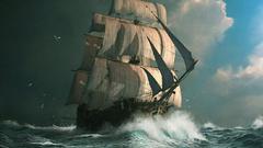 Sea paintings artwork sail ship