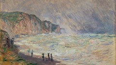 Sea paintings impressionism waves Claude Monet cove
