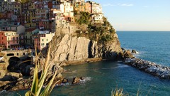 Sea panorama Italy cities italia manarola