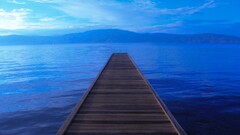 Sea pier water sky clouds outdoors