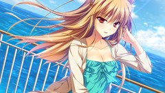 Sea red eyes blondes anime girls animal ears otomimi infinity 