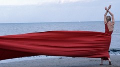 Sea red woman red dress