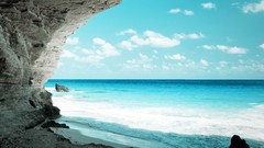 Sea rocks caves skyscapes