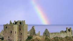Sea Scotland Castles rainbows Dunnottar