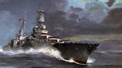 Sea ships Navy waves artwork
