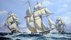 Sea ships paintings