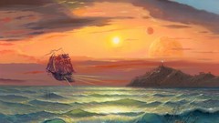 Sea ships paintings Planetes