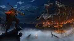 Sea ships pirates paintings artwork fantasy art