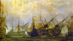 Sea ships pirates paintings battles