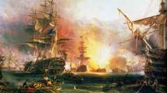 Sea ships pirates paintings battles