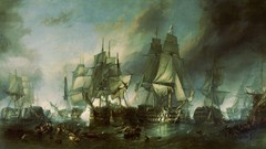 Sea ships pirates paintings battles The Battle of Trafalgar 