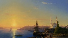 Sea ships port Turkey Istanbul fan art artwork