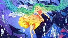 Sea snowflakes Animals water ocean bubbles fish Dolphins dress 