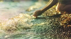 Sea spray hands Beaches knees