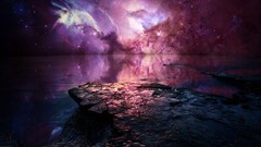 Sea Stars ocean abstract reflections shore galaxies outer space 