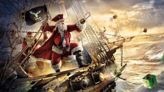 Sea storm Gifts santa claus pirate ship