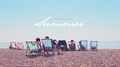 Sea summer text chairs Beaches relaxation