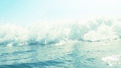 Sea summer waves splashes